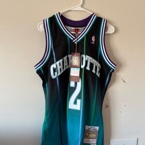 Classic Charlotte Basketball Jersey - Black and Teal
